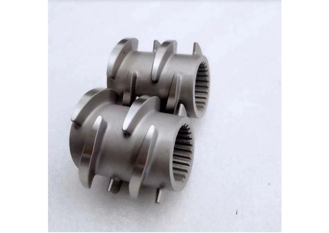 Reciprocating screw elements for intensive mixing